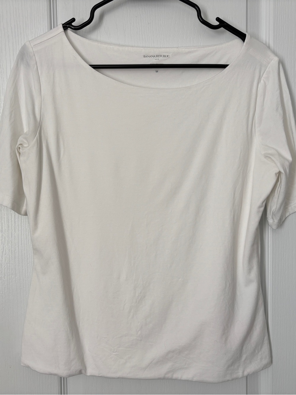 Banana Republic Soft Stretch Elbow-Sleeve Top - Medium
